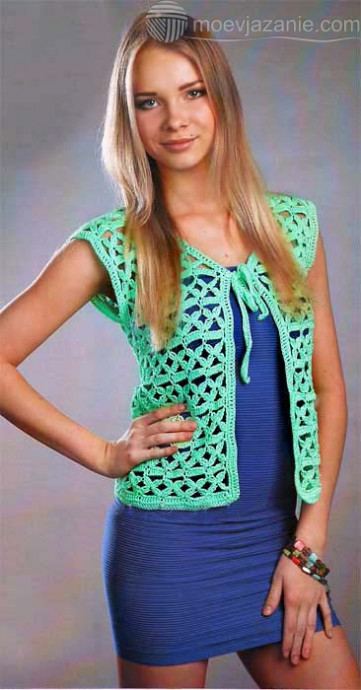 ​Crochet Mint Green Vest