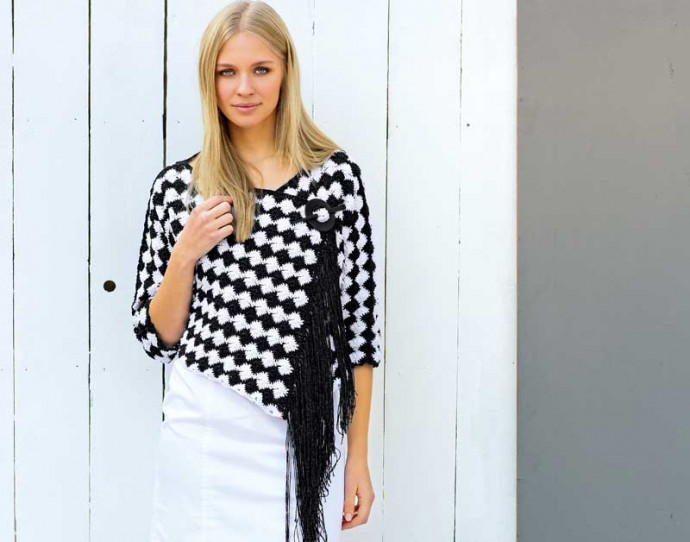 ​Chessboard Crochet Jacket