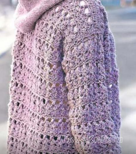 Complete Crochet and Knitting Instructions for a Stylish Dark-Pink Garment Complete Crochet and Knitting Instructions for a Stylish Dark-Pink Garment