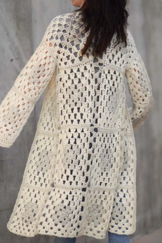 Arlo Granny Square Crocheted Cardigan Arlo Granny Square Crocheted Cardigan