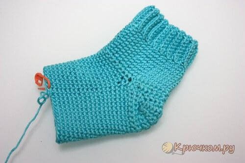 Child's Green Grass Crochet Socks
