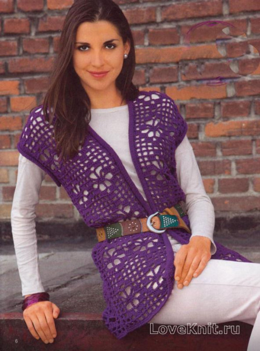 ​Crochet Purple Vest