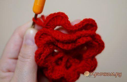 Crochet Oven Cloth with Flower