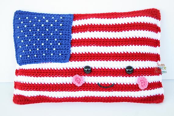 Inspiration. American Flag in Crochet Things.