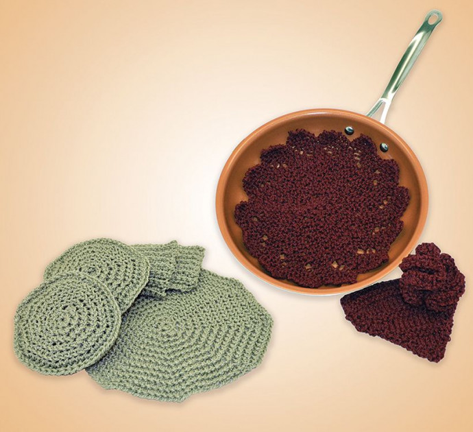 Inspiration. Crochet Pan Protection.