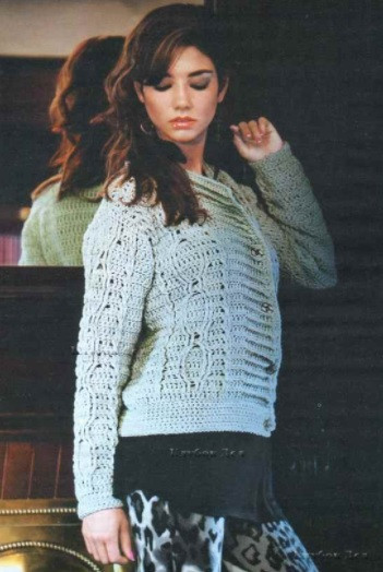 ​Crochet Pearl-Grey Jacket