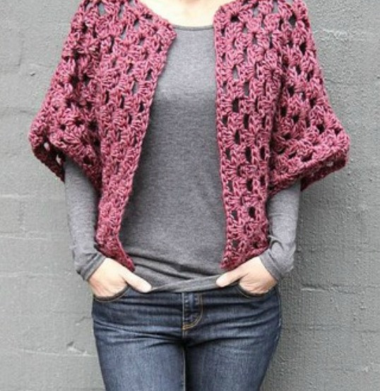 Relief Crochet Shrug