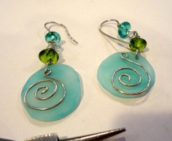 ​Faux Sea Glass Earrings