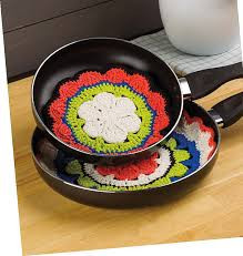 Inspiration. Crochet Pan Protection.