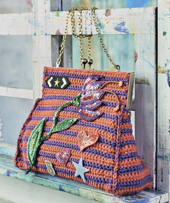 ​Crochet Bag with Appliques