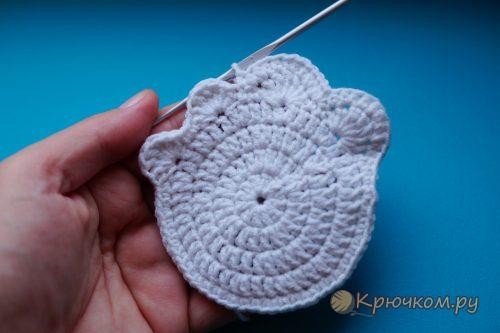 Dog Paw Crochet Applique