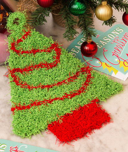 ​Christmas Tree Knit Scrubby
