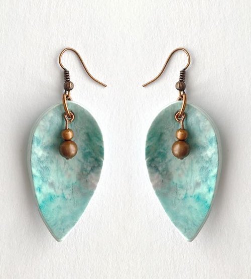 ​Ink Earrings of Unusual Material