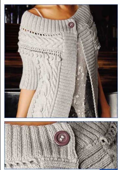 Comprehensive Knitting Instructions for a Stylish Light-Grey Sweater with Fancy Patterns Comprehensive Knitting Instructions for a Stylish Light-Grey Sweater with Fancy Patterns
