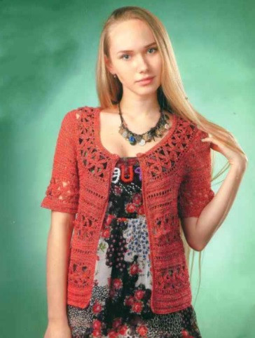 ​Crochet Red Jacket