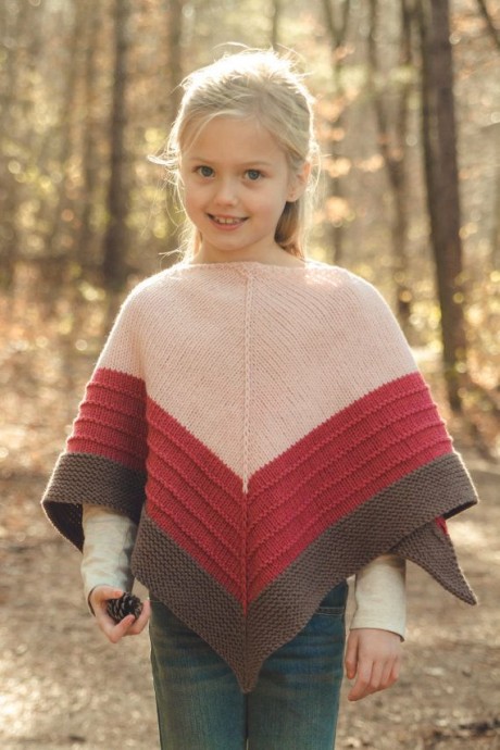 Inspiration. Knit Baby Poncho.