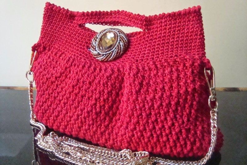 ​Rose Crochet Evening Bag