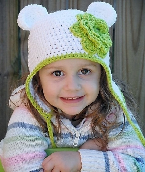 Crochet White Baby Hat