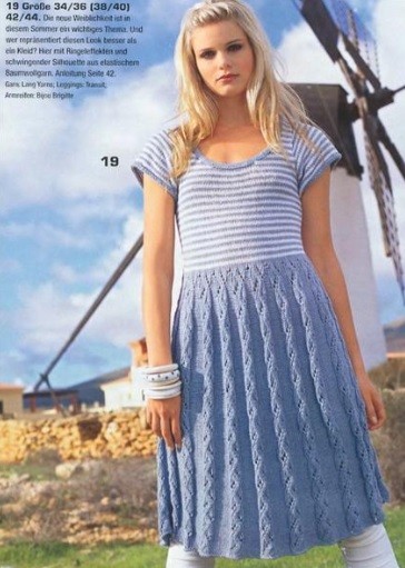 ​Light-Blue Knit Dress