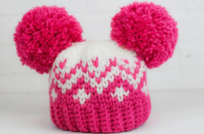​Crochet Hat with Pompoms