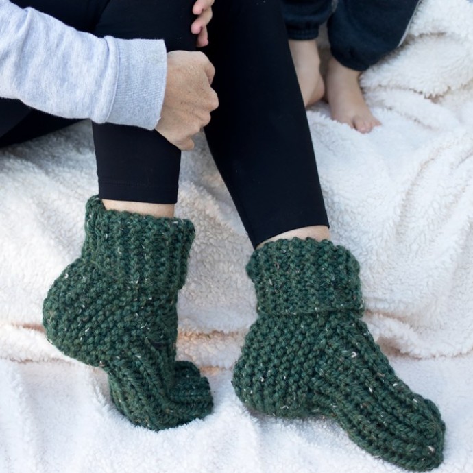 Inspiration. Knit Slippers.