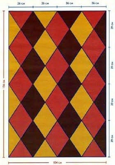 Crochet Plaid with Rhombs Crochet Plaid with Rhombs
