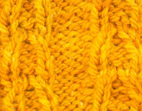 ​Knit Chained Rib Pattern