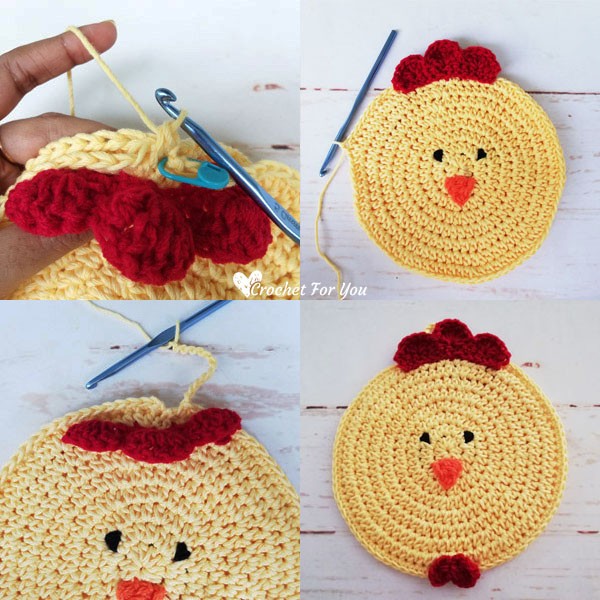 Helping our users. ​Crochet Hen Pot Holder.