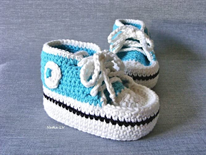 Inspiration. Crochet Baby Boy Booties.