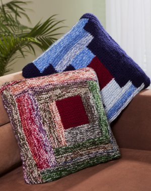 ​Log Cabin Knit Pillow
