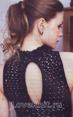 Complete Crochet Instructions for a Stylish Garment with Blue-Black Yarn Complete Crochet Instructions for a Stylish Garment with Blue-Black Yarn
