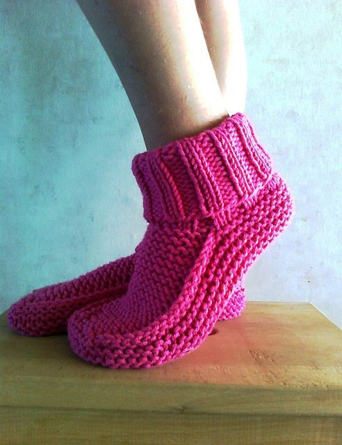 Inspiration. Knit Slippers.