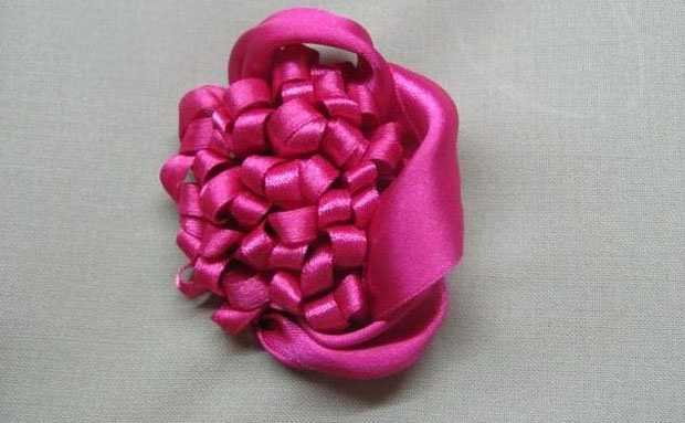 ​Peony From Satin Ribbon