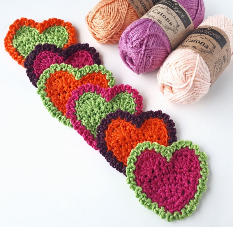 ​Vintage Crochet Hearts