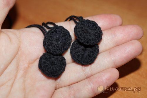 Dog Paw Crochet Applique