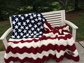 Helping our users. ​American Flag Crochet Blanket.