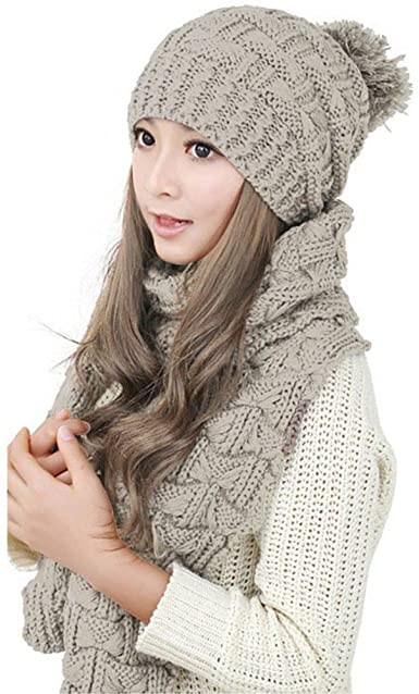 Inspiration. Knit Set of Hat and Scarf.