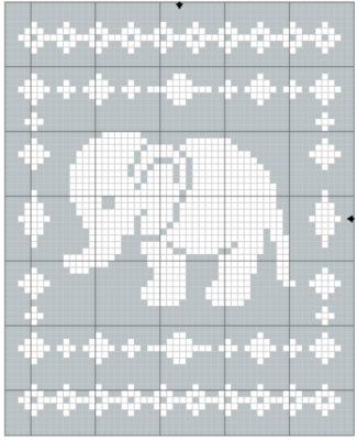 Helping our users. ​Filet Elephant Baby Blanket.
