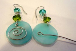 ​Faux Sea Glass Earrings