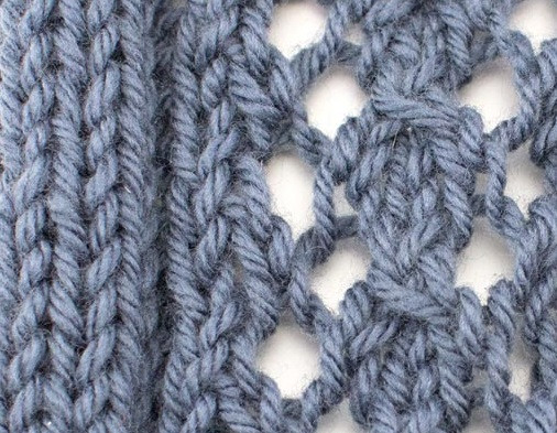 ​Knit Open Weave Panel Pattern