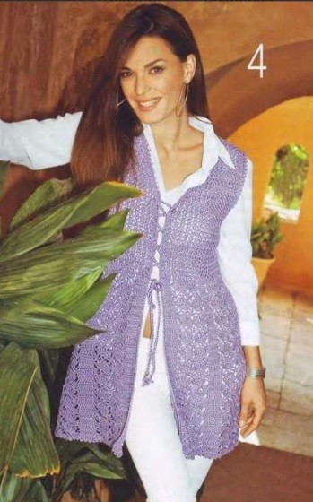 ​Lavender Crochet Vest