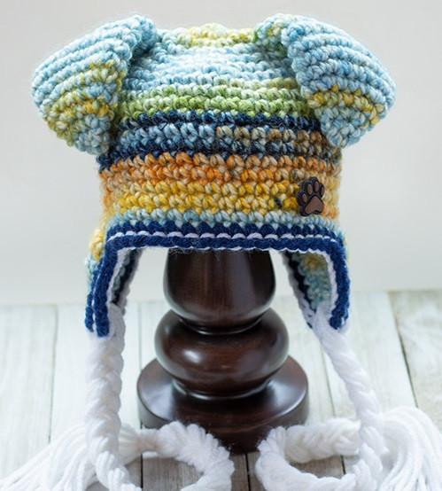 Newborn Crochet Hat with Ears