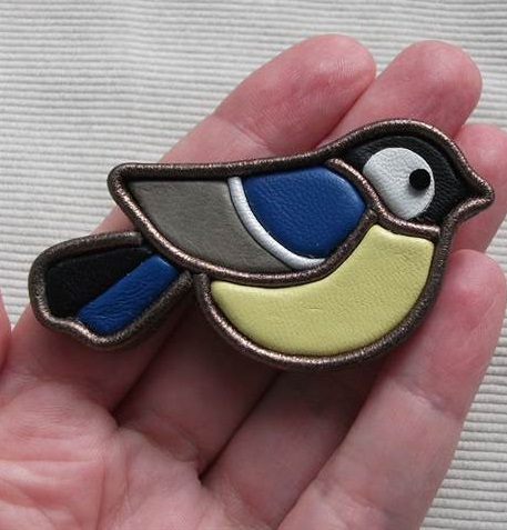 ​Bird Brooch From Leather