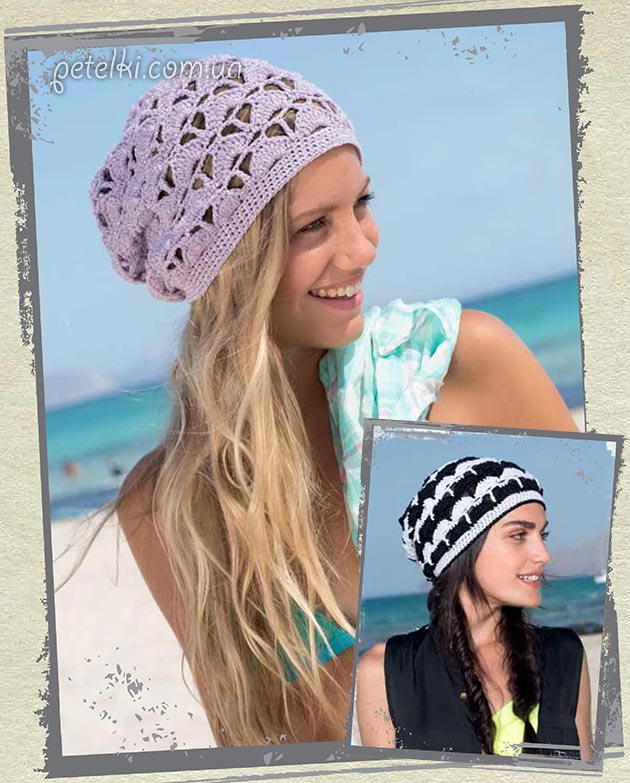 Detailed Guide to Crocheting Beautiful Berets: Violet and Black-and-White Variations Detailed Guide to Crocheting Beautiful Berets: Violet and Black-and-White Variations