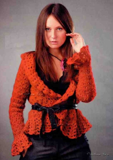 ​Red Crochet Jacket