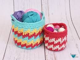 Inspiration. Crochet Baskets.