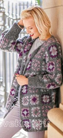 ​Crochet Jacket with Flowers