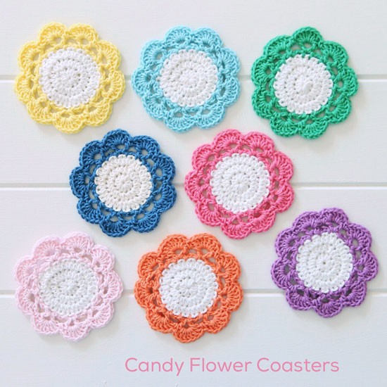 Inspiration. Crochet Coasters.