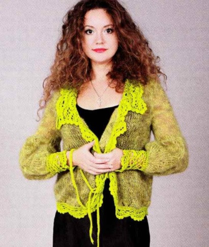 Complete Guide to Knitting a Stylish Mohair and Cotton Jacket with Detailed Instructions