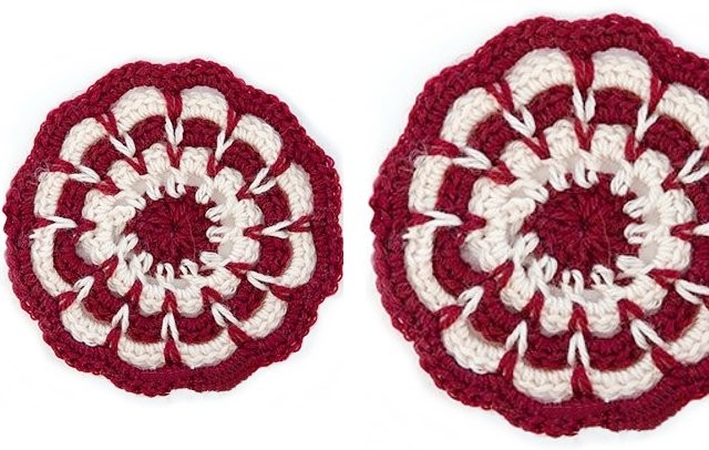 ​Two-Colored Crochet Flower Motif